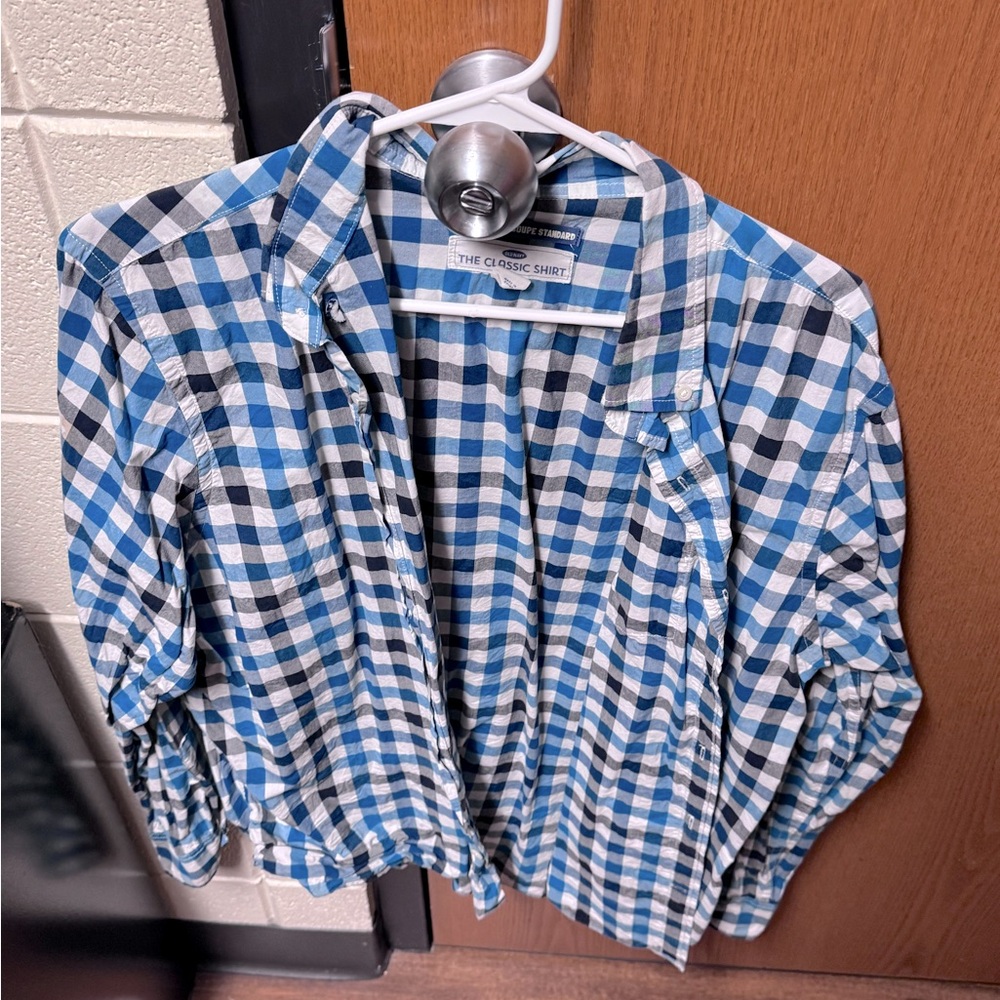 Old Navy checkered Button down shirt
